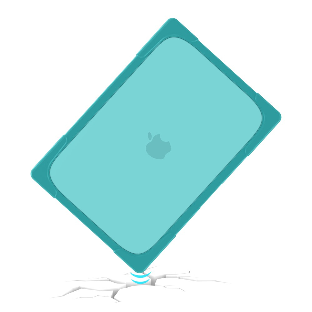 MacBook Pro 14'' (2025/2024/2023/2021) Hard Case Hülle Schutzabdeckung Stossschutz mit Standfuss - Hellblau