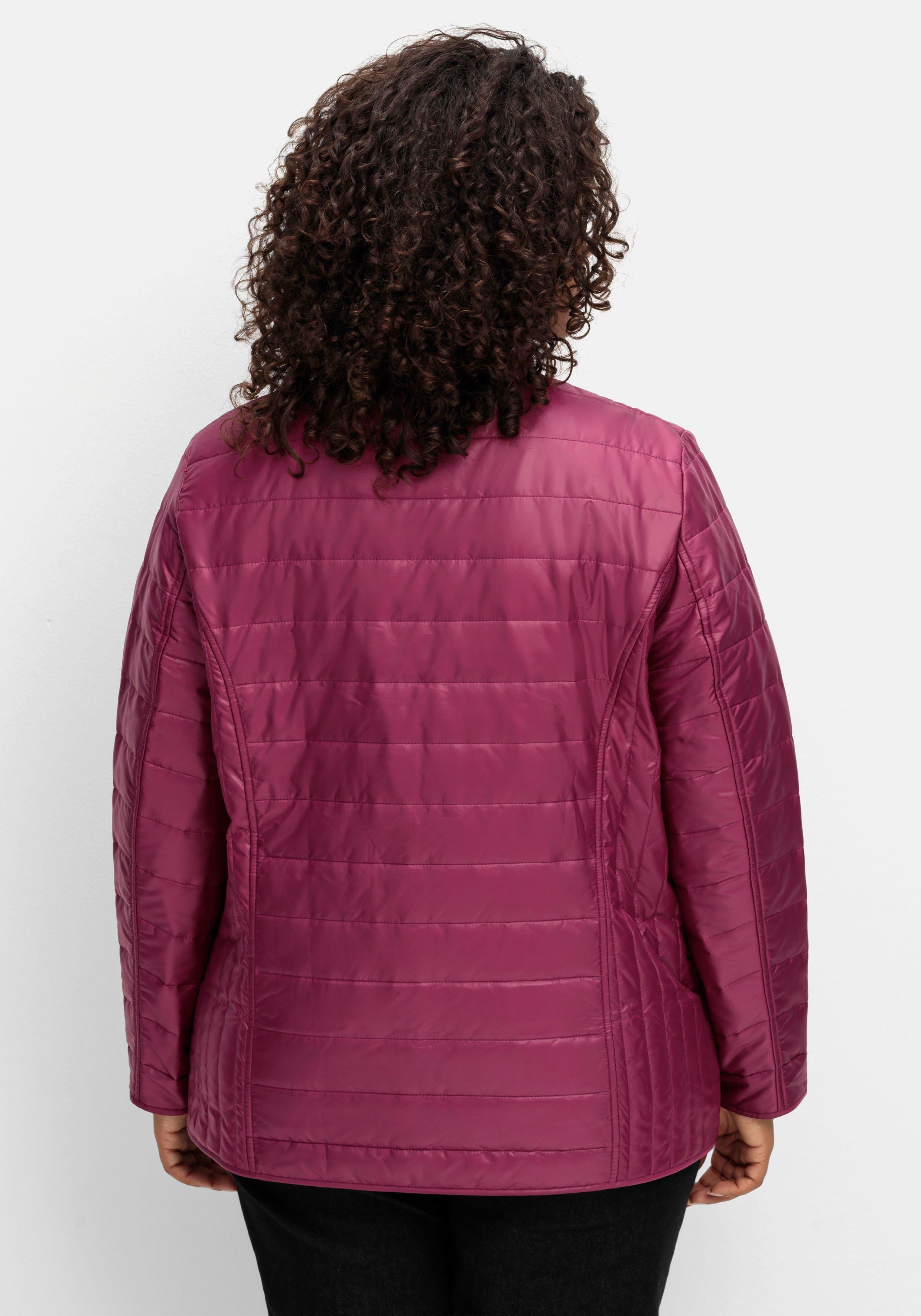 Leicht wattierte Steppjacke mit Stehkragen
