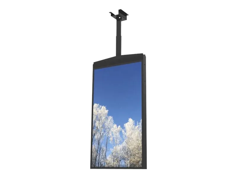 HI-ND Ceiling Solution - Monteringssæt (etui) - dobbeltsidet - for digital skiltning LCD-panel - metal - sort, RAL 9005 - skærmstørrelse: 55