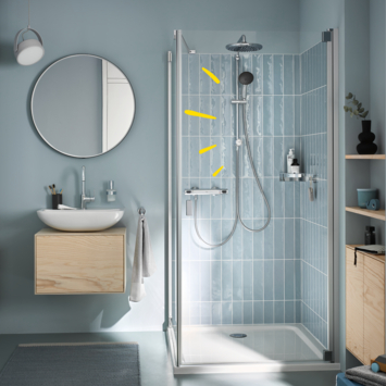 Grohe Douchesysteem Vitalio Start 250 met omstelling Rond, Max. 8,0L/M Bij 3 Bar Chroom - hartafstand kraan 15 cm