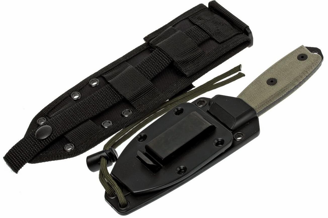 ESEE Model 3 survivalmes 3MIL-P-B zwarte schede   riemclip en MOLLE-back