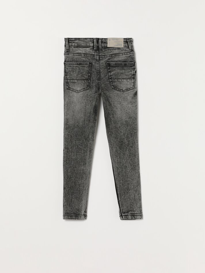Calça jeans super skinny - Cinza claro