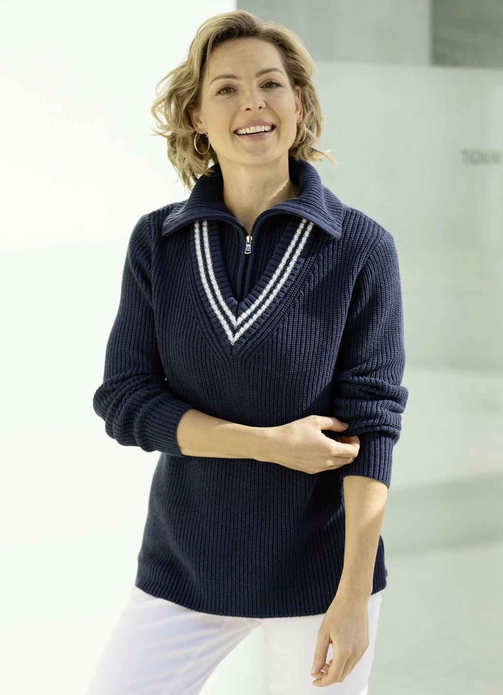 Pullover mit nachhaltig recycelter Baumwolle