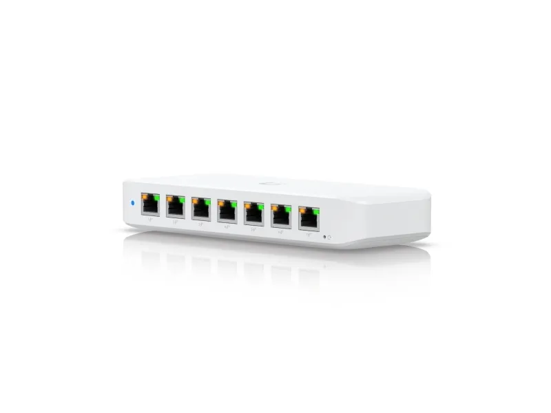 Ubiquiti UniFi Switch Ultra 210W - Switch - Administreret - 7 x 10/100/1000 (PoE )   1 x 10/100/1000 (PoE  ) - desktop, væg-monterbar - PoE   (202 W) - AC