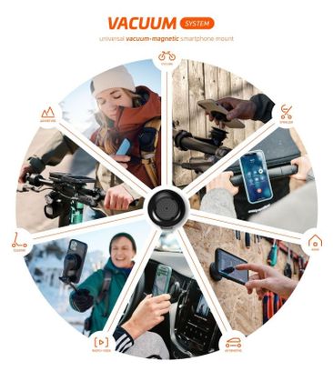 Support Smartphone Fidlock Vacuum Handlebar Base Flex Noir