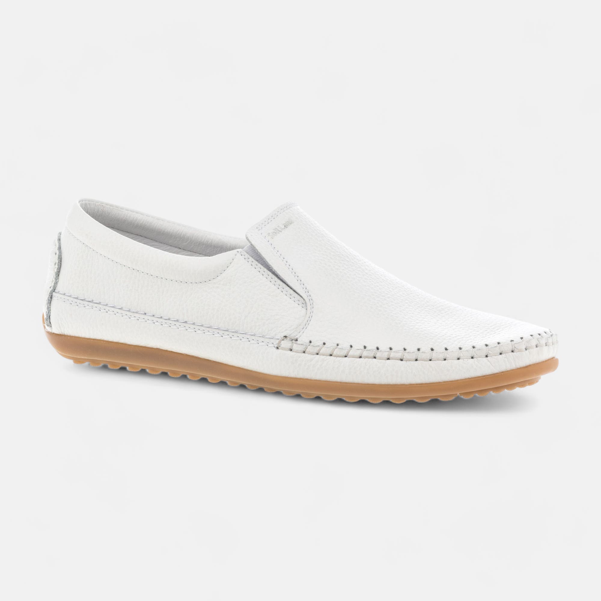 Mocassins Homme en cuir blanc