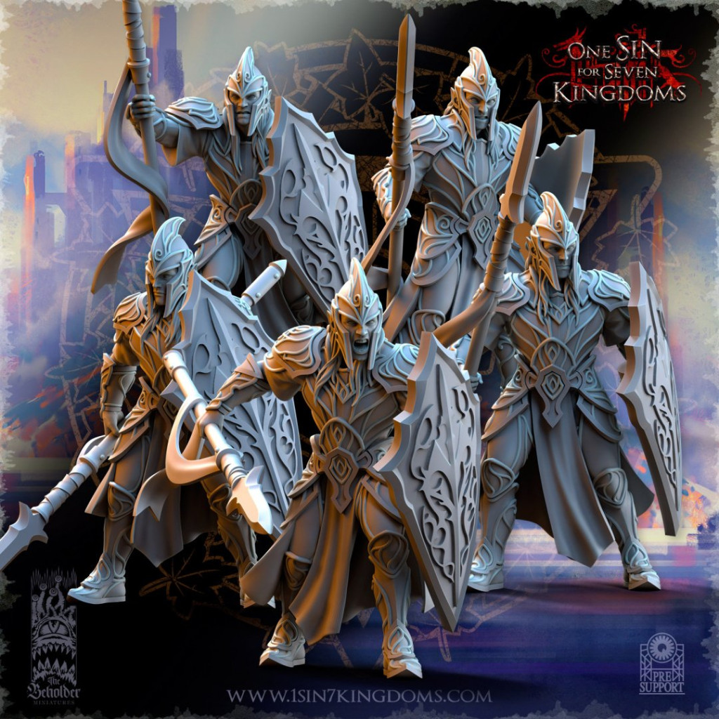 The Beholder Miniatures - Elfes - Soldats