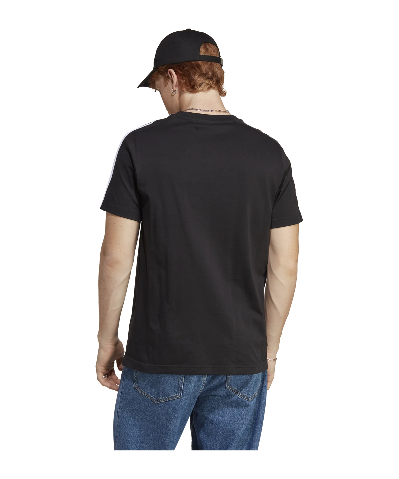 adidas 3S Single Jersey T-Shirt Schwarz Weiss