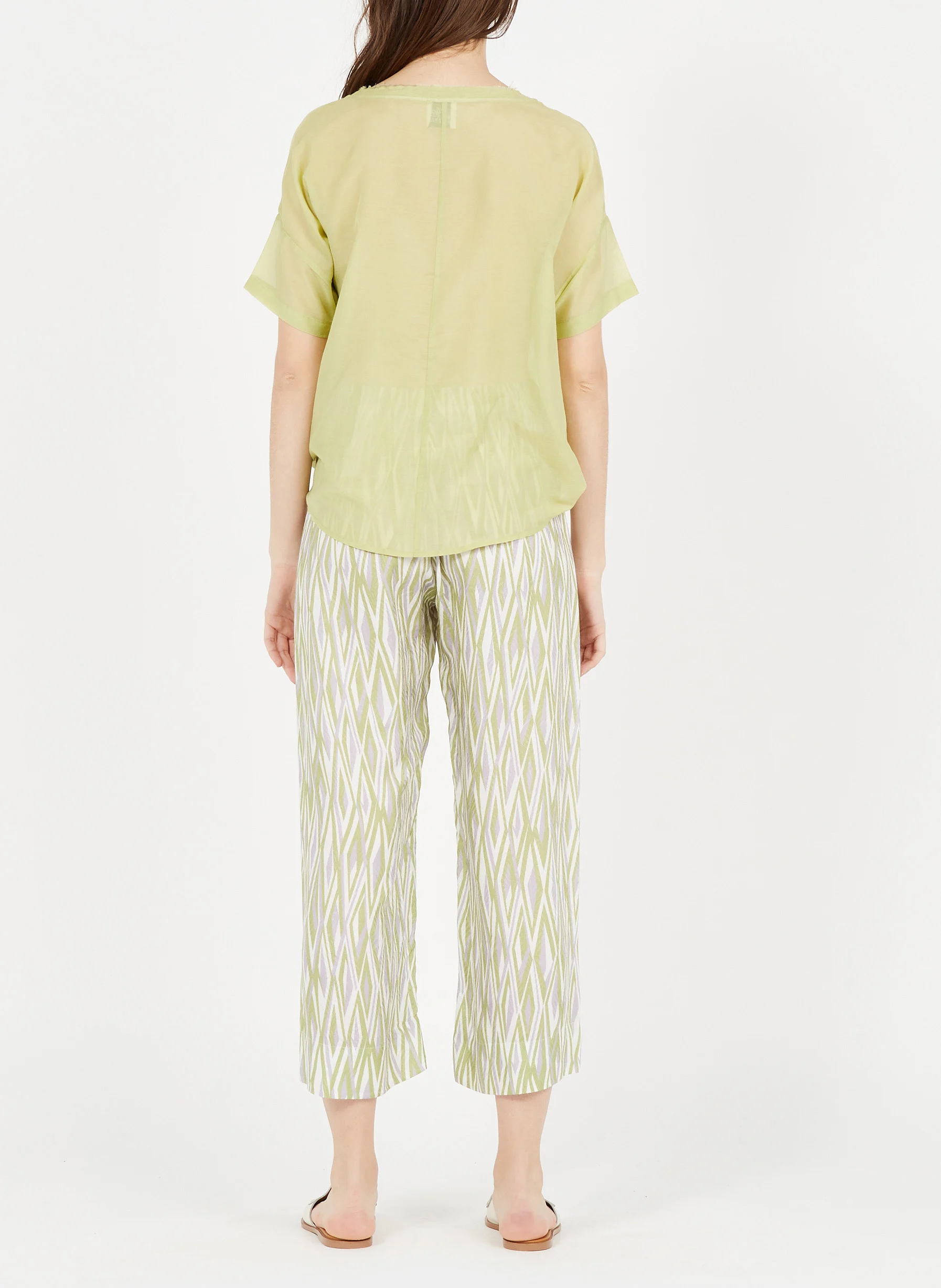 IVY - Pantalon large imprimé | Vert
