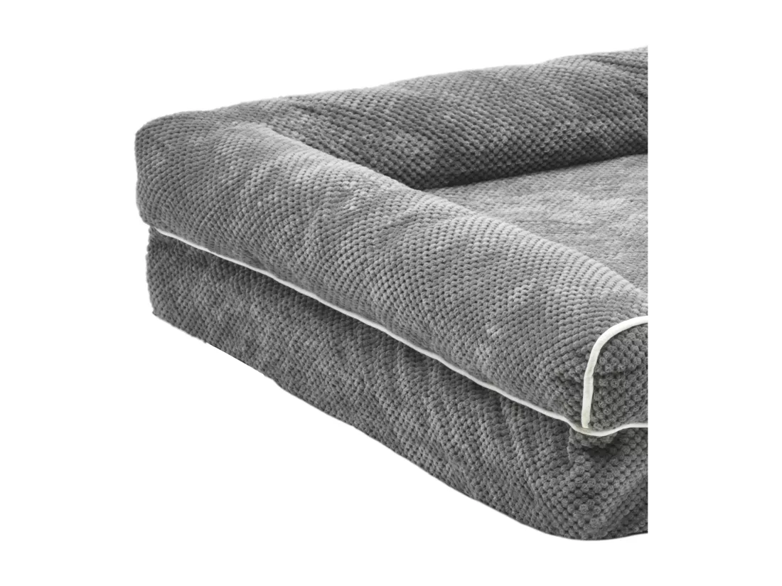 YITAHOME Panier - Grand Chien - Gris - Dehoussable - Orthopédique - lit Chien Géant - Matelas Lavable - 135x107cm