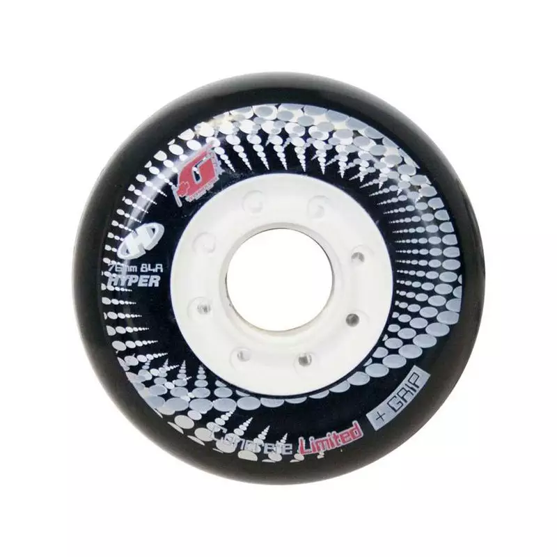 Roue de roller HYPER kit de 4 hyper concrete+g ltd 84a 76mm noir