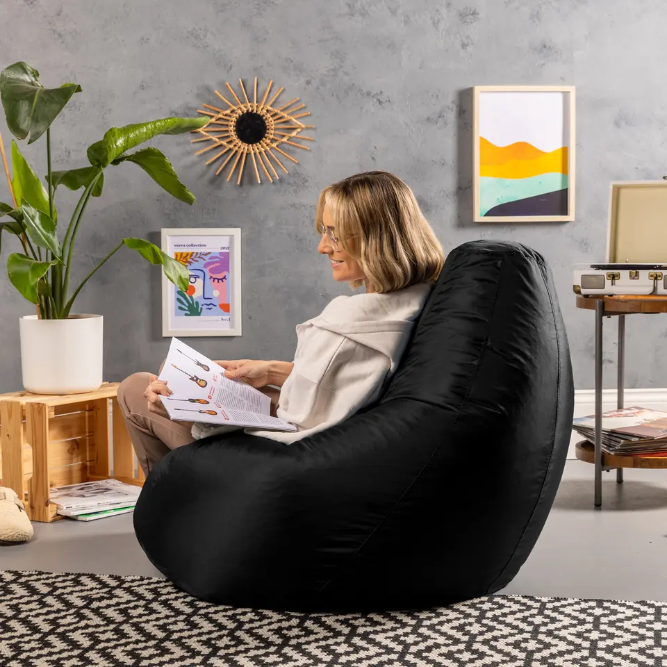 Veeva Zitzak Gaming - Zitzak Buiten - Zwart