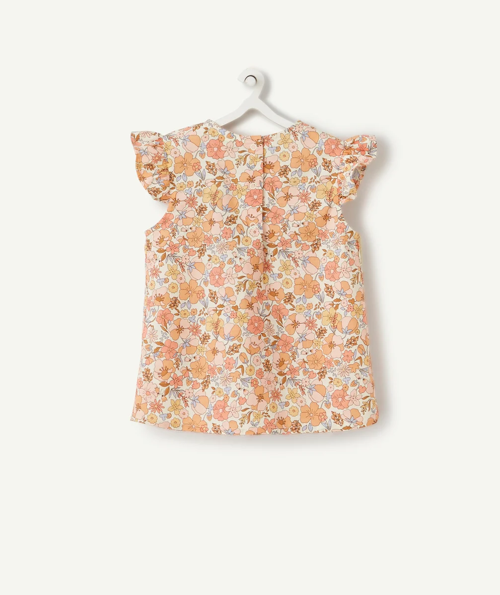 BLOUSE BÉBÉ FILLE EN COTON ET IMPRIMÉE FLEURI