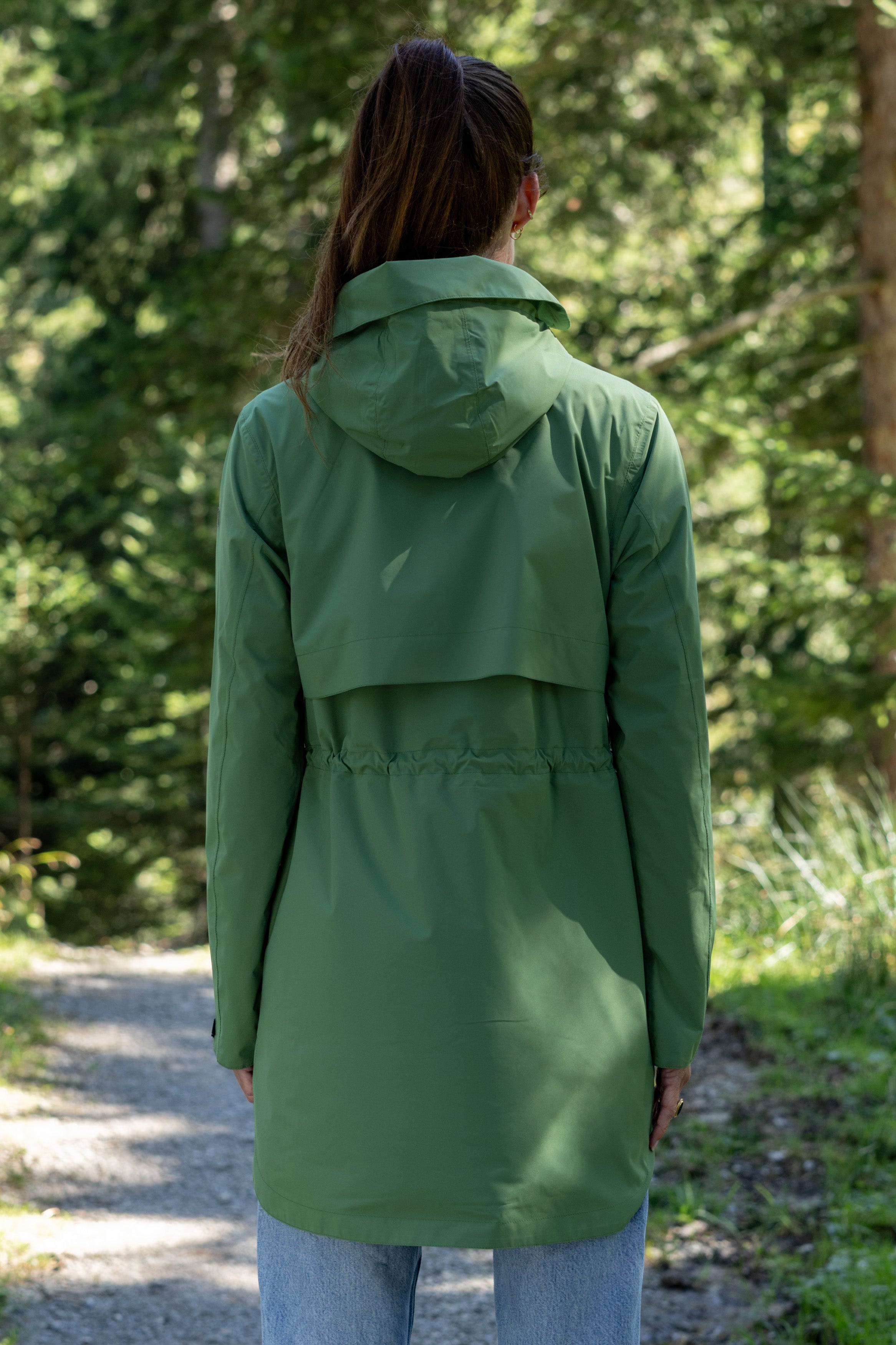 Frauen Regenmantel Valina vineyard green
