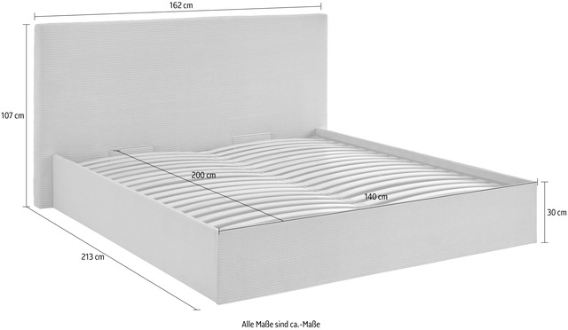 ATLANTIC home collection Bettgestell »Melody« mit Bettkasten und Lattenrost