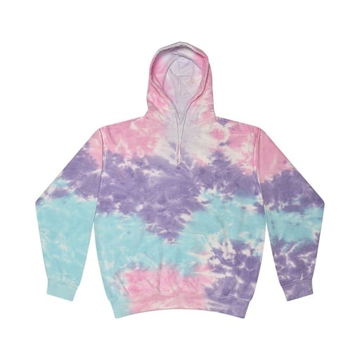 Moletom com capuz tie-dye arco-íris, Colortone