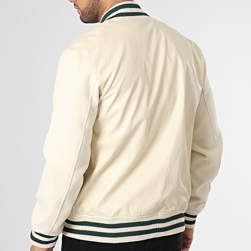 Veste Zippée Teddy M23350EJA Beige Vert