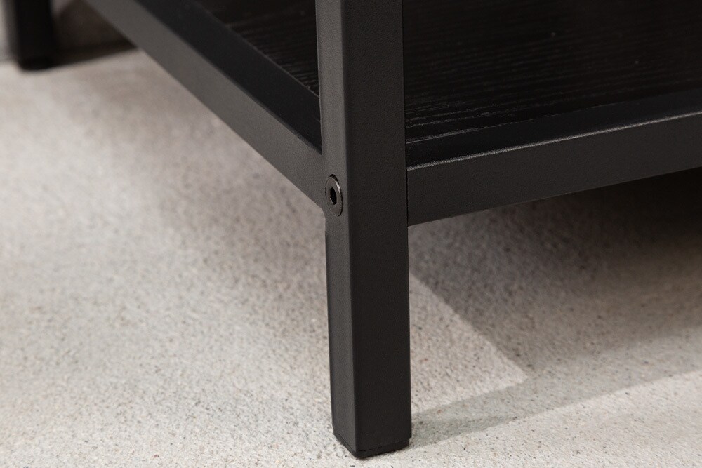 riess-ambiente Bücherregal SLIM LINE - Industrial 185cm Esche schwarz sechs Regalböden pflegeleicht