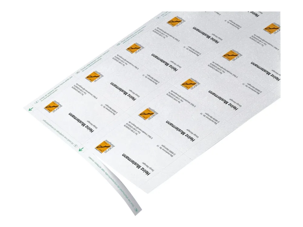 Sigel Business Card DP939 - Skinnende hvid - 85 x 55 mm - 200 g/m² - 600 kort (60 ark x 10) visitkort