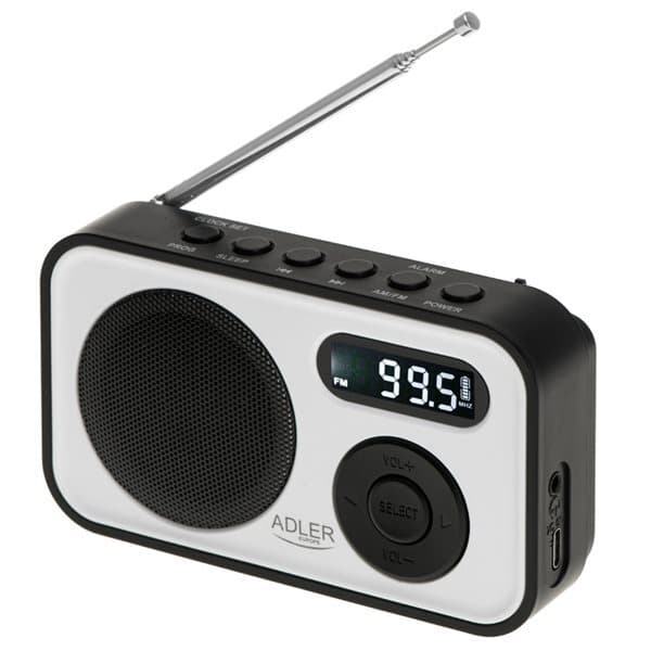 Adler FM-radio med PPL og LCD-display