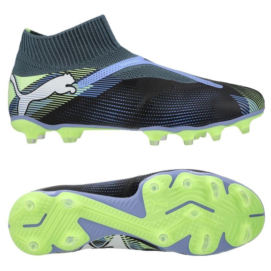 PUMA Future 7 Match   Laceless FG/AG Lights Out - Gray Skies/Blanc/Fizzy Apple