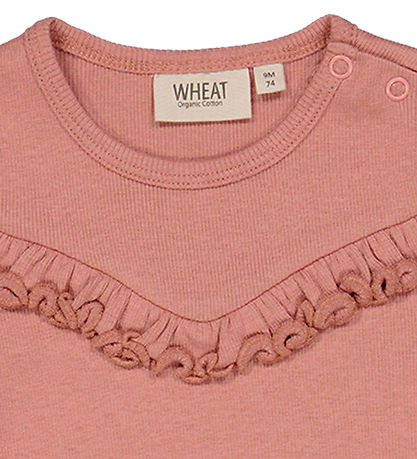 Wheat Body k/ä - Rib - Alt Rose m. Rüschen