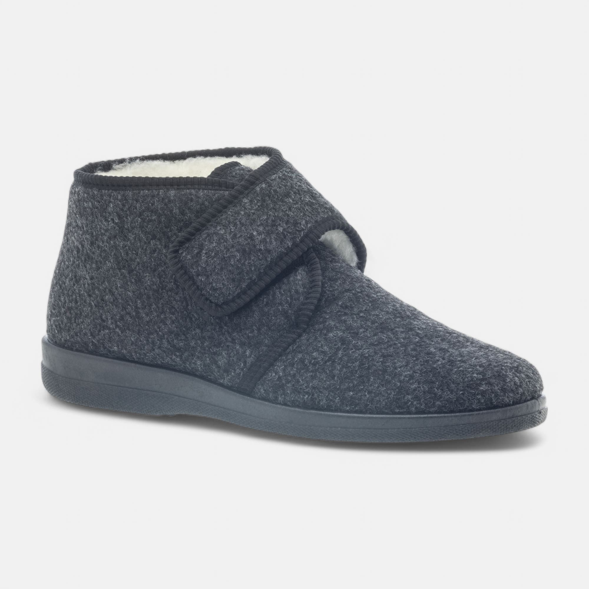 Pantoufles attaches velcros Homme noir