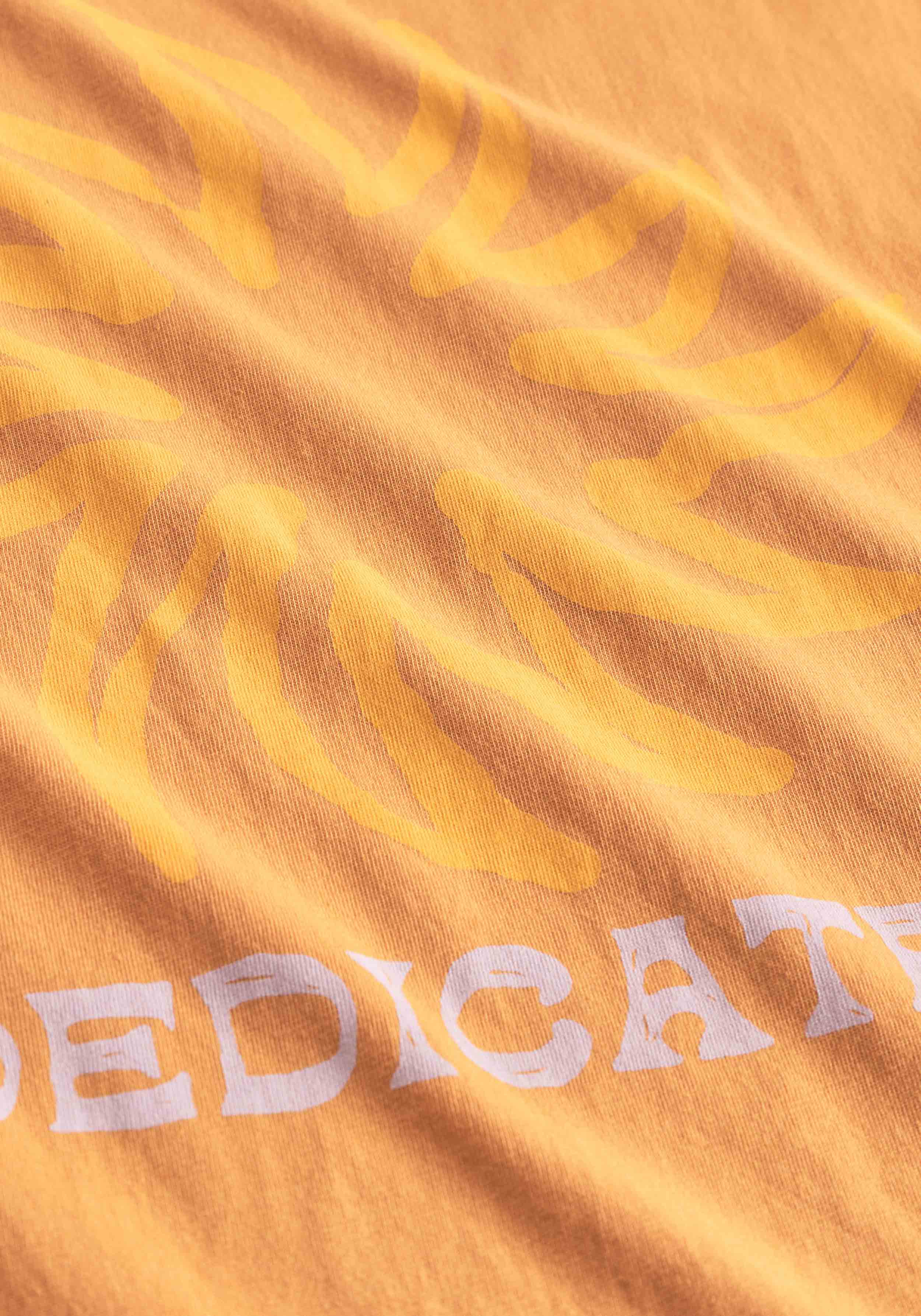 Dedicated T-Shirt Stockholm Sun Logo Amber Gold
