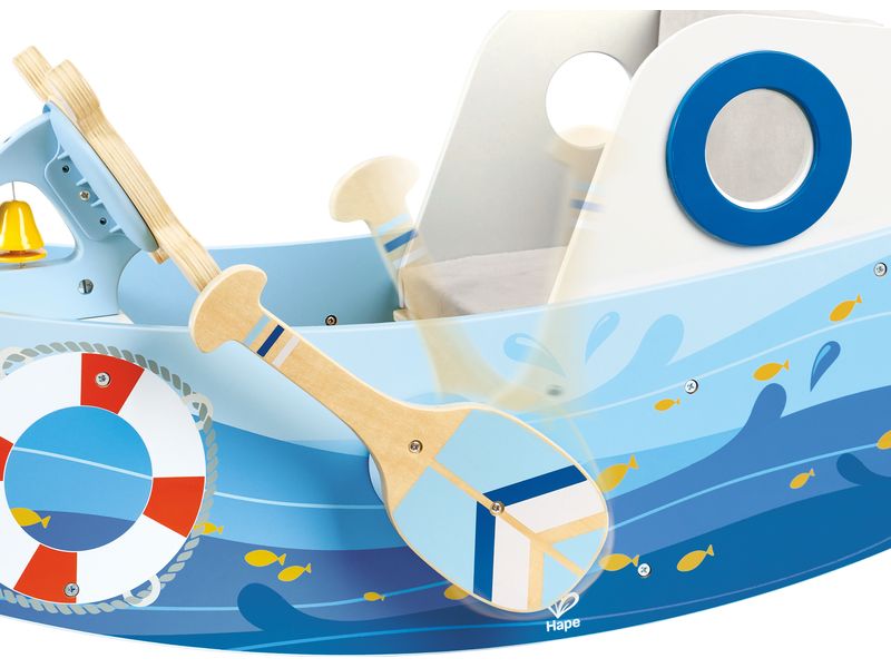 Hape Beschäftigungsspielzeug Captain's Rocking Boat Robustes Schaukelboot für Kinder
