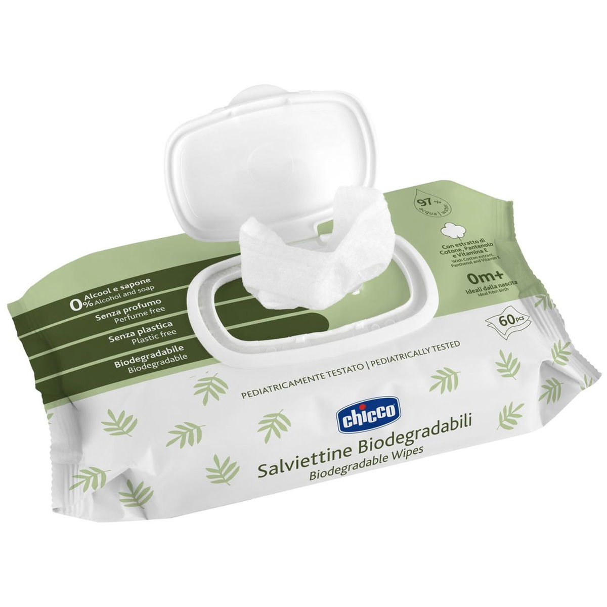ChiccoChicco   Biologisch abbaubare Feuchttücher Einzelpack