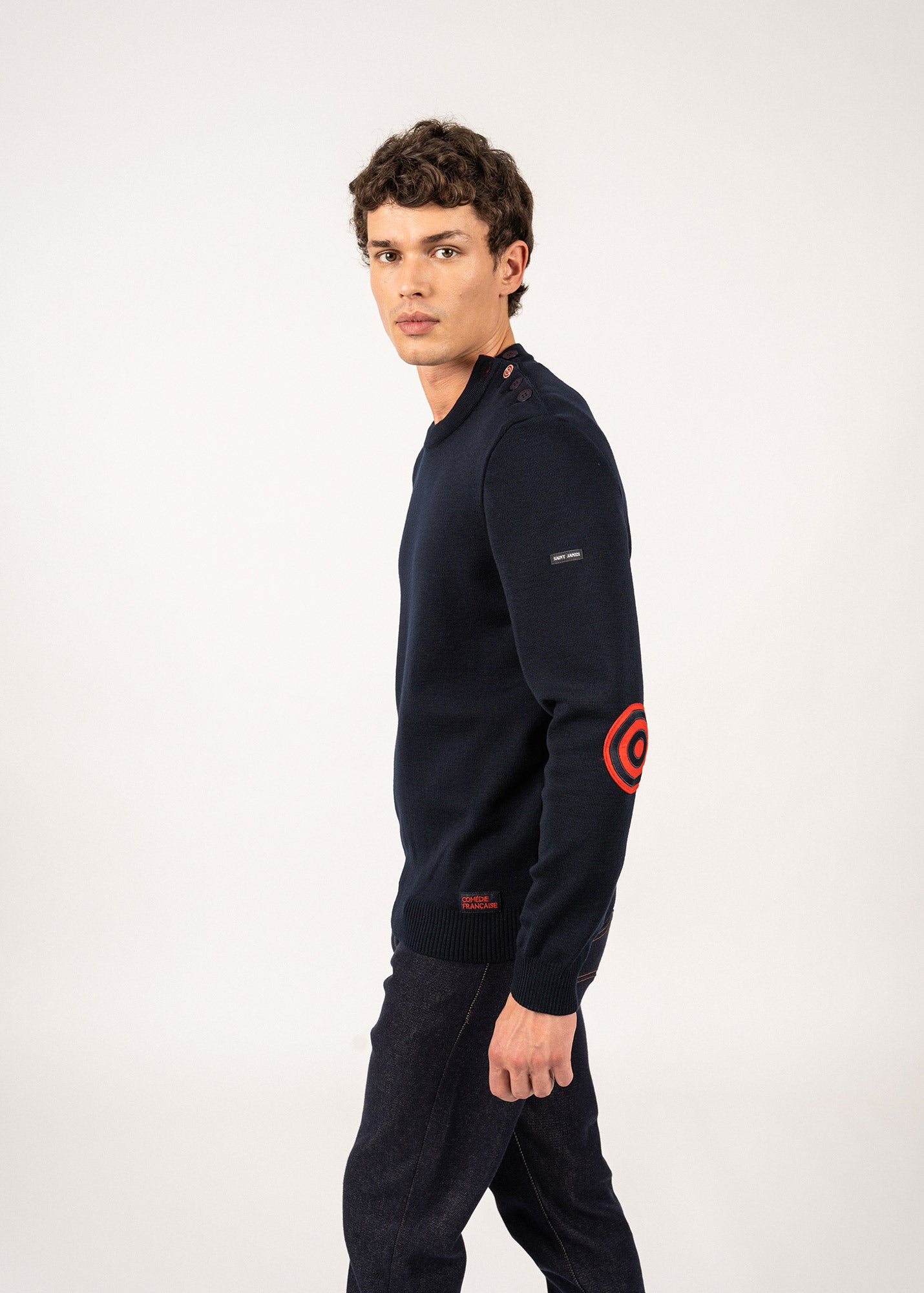 Pull marin confort à coudières