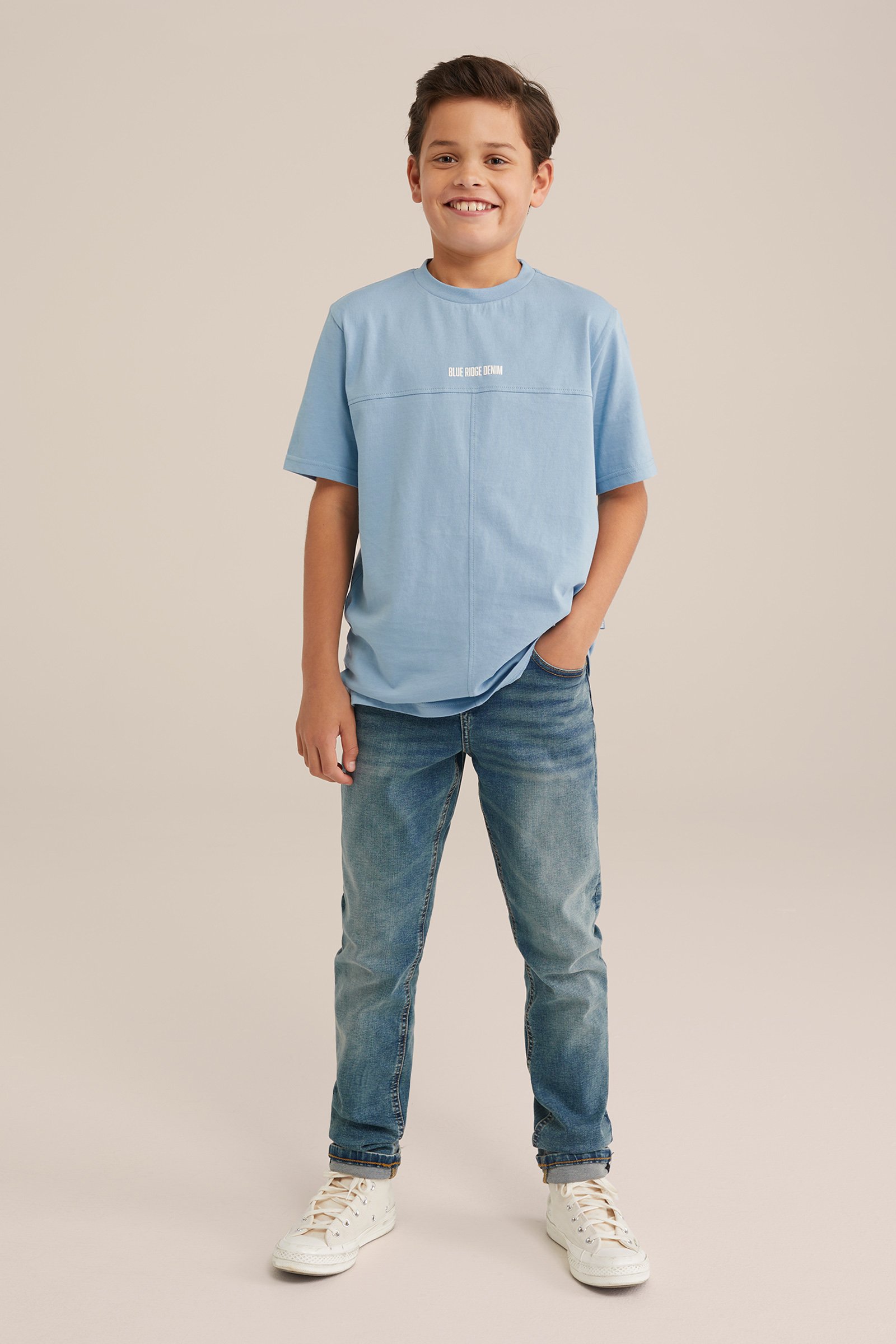 Jongens T-shirt met opdruk Blue Ridge Lichtblauw