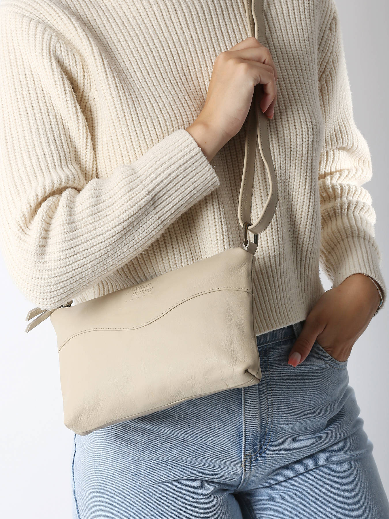 Sac bandoulire Cow cuir BASILIC PEPPER
