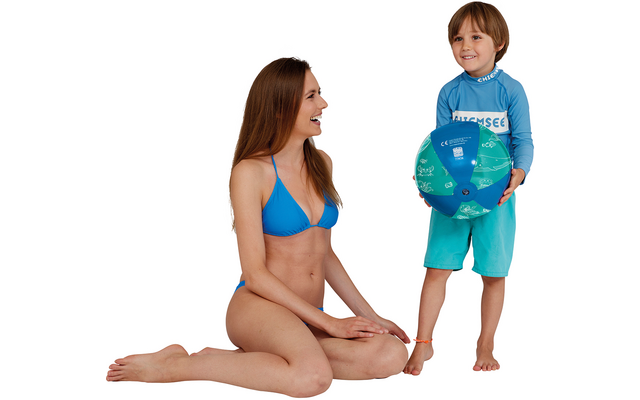 Happy People Strandball blau mit Motiv