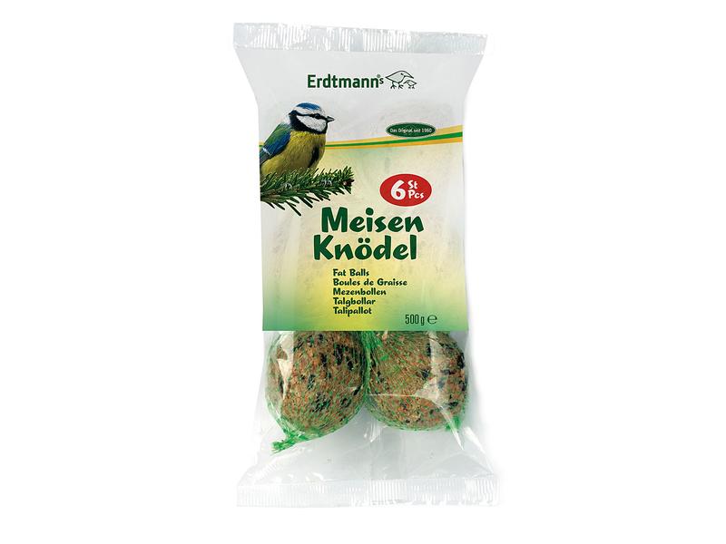 Erdtmann Wintervogelfutter Meisenknödel mit Netz, 6 Stück Meisenknödel im Polybeutel