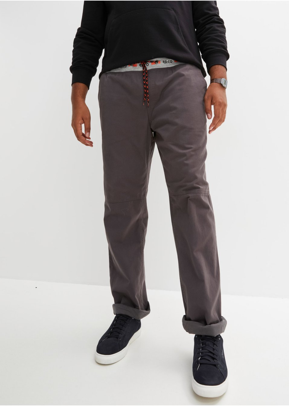 Pantalon thermo taille extensible Loose Fit, Straight