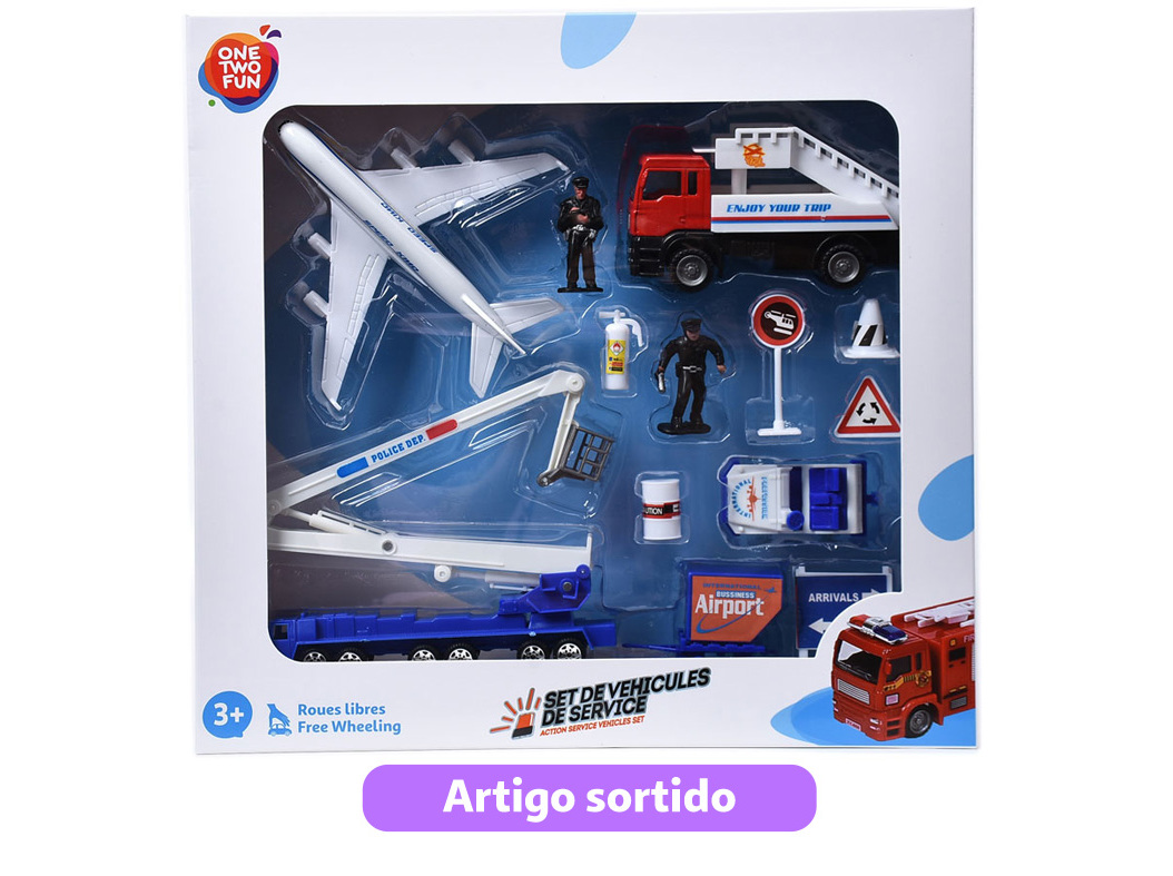 PLAYSET VEICULOS ONE TWO FUN METAL MODELOS SORTIDOS