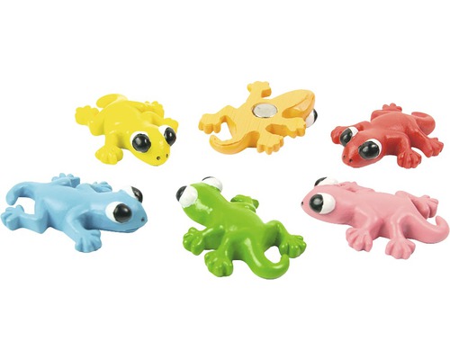 Decoratieve magneet Gecko, set van 6