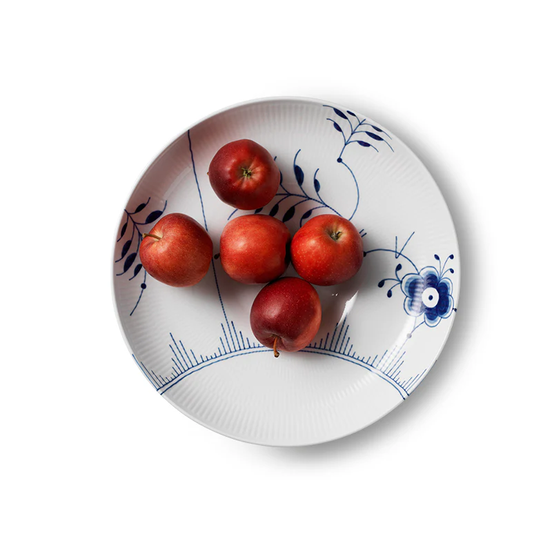 Royal Copenhagen  Blå Mega Riflet fad - Ø34 cm.