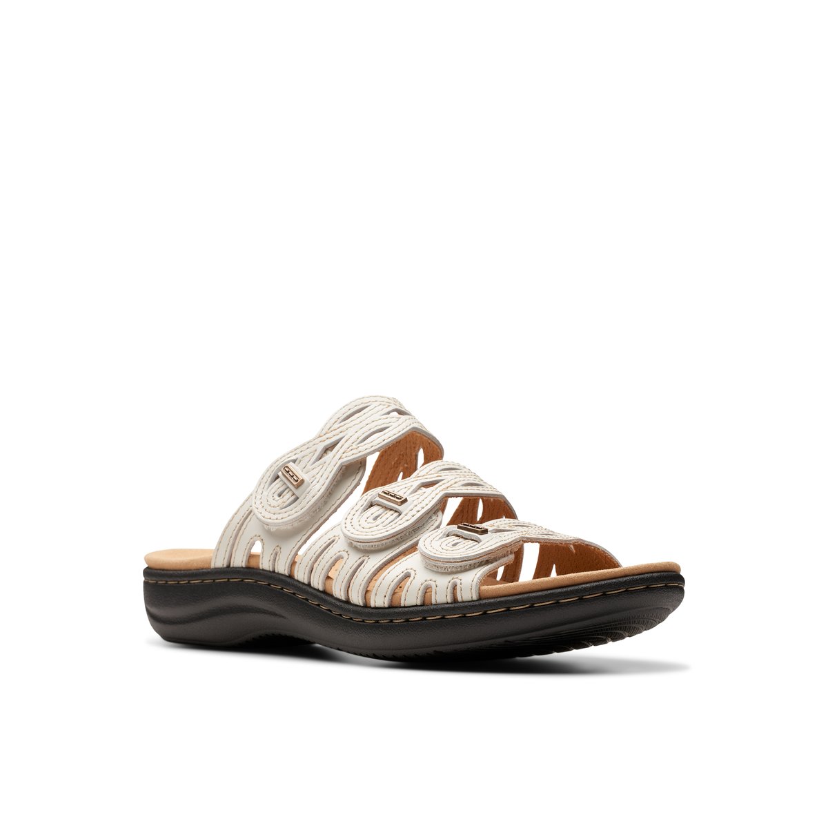 CLARKS-Laurieann_r-Sandales à glissière - Talon plat - Autre Blanc