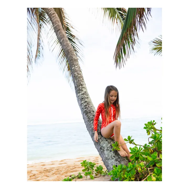 Beach & Bandits Maillot 1 Pièce Anti-UV Stripes Of Love | Rouge