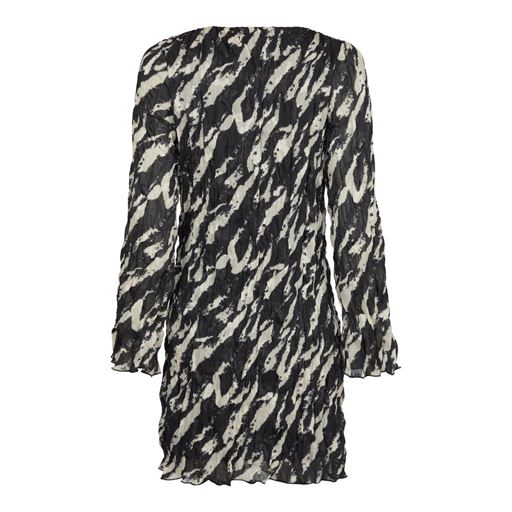 Neo Noir Luni Distressed Zebra Kjole, Black, 38
