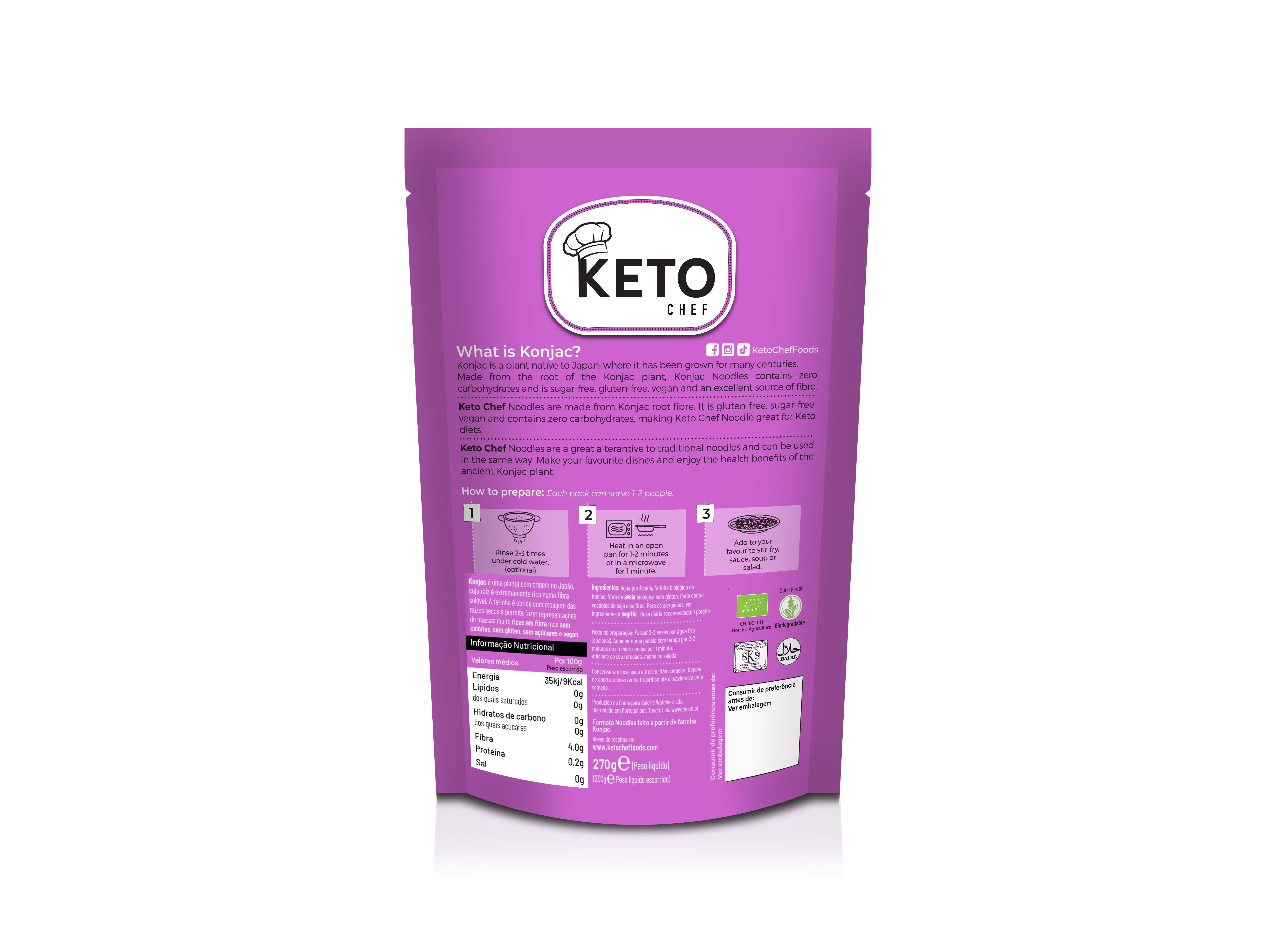 KONJAC KETO CHEF NOODLES BIO 270G