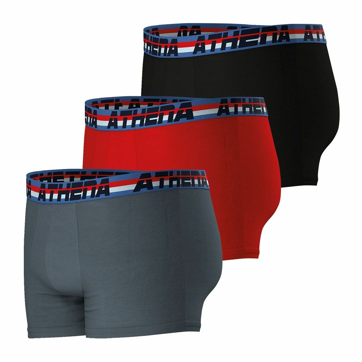 ATHENA<br>Conjunto de 3 cuecas boxer totalmente elásticas
