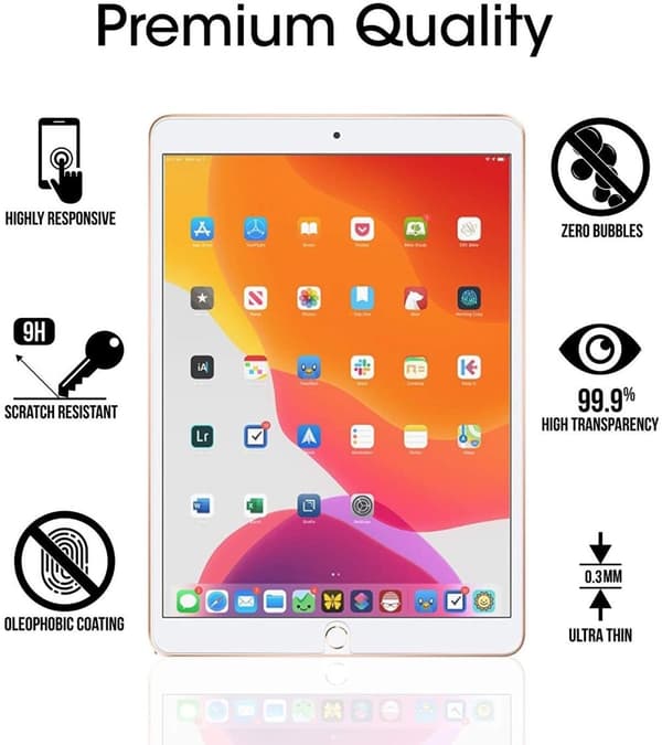 INF Skjermbeskytter til iPad, 10,2 tommer i herdet glass