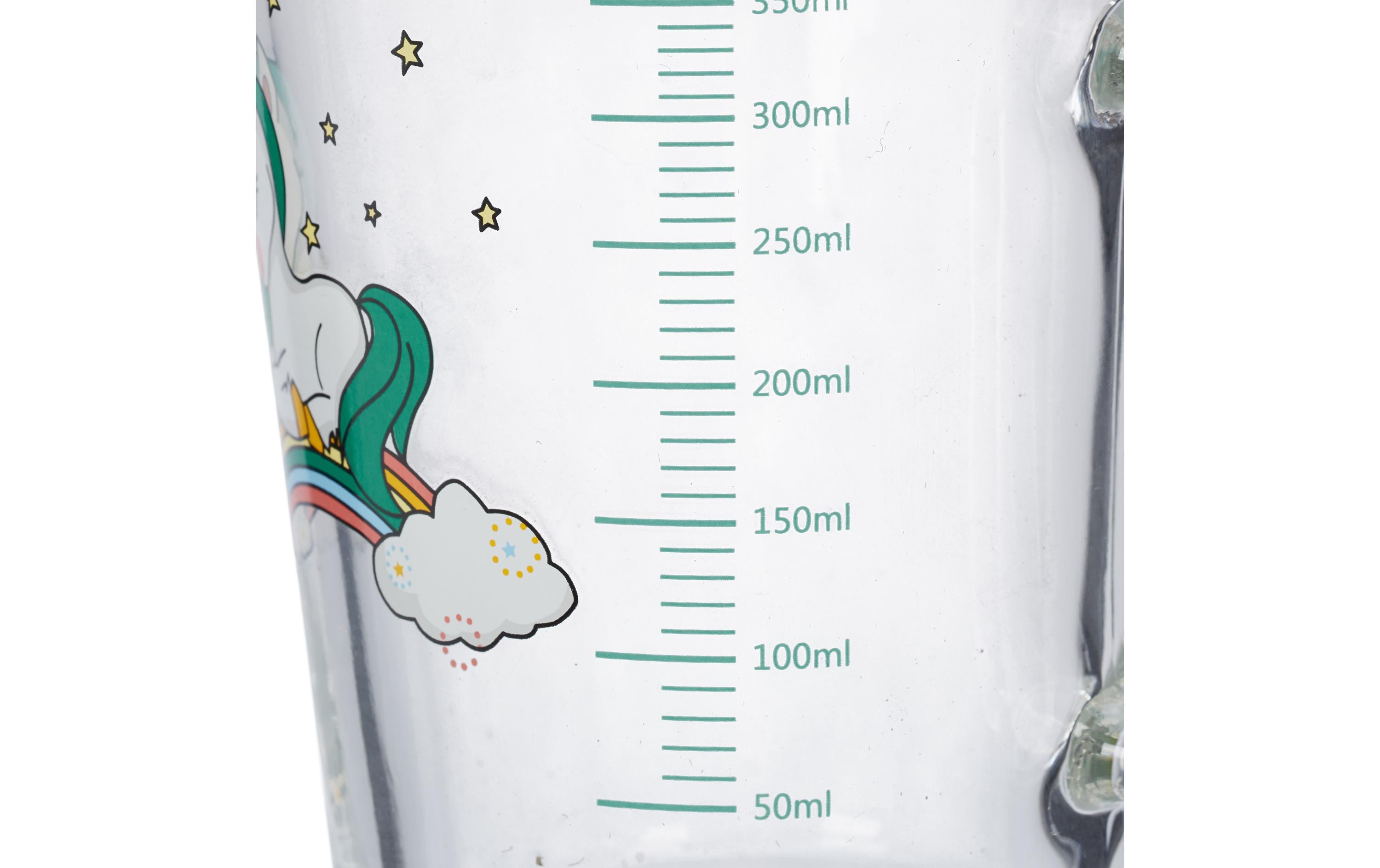 Kindertrinkglas 2 Stück, PferdemotivGlas mit Deckel und Strohhalm