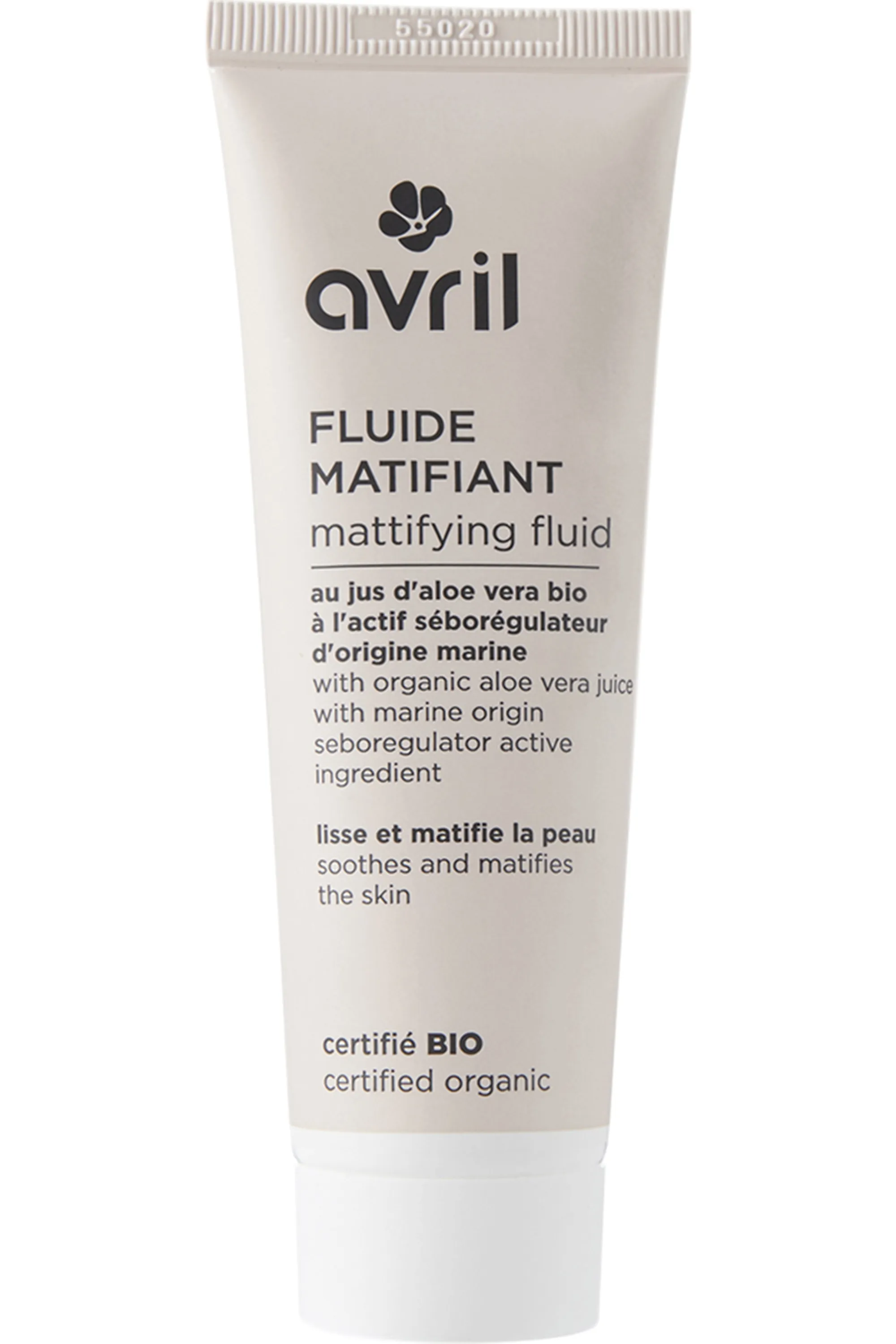 Avril Soin fluide matifiant certifié bio-50 ml