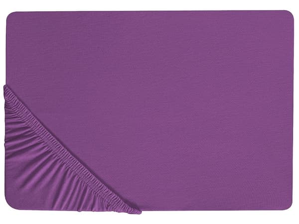 Formsydd laken Lilla Bomull 180 x 200 cm Elastisk kant Ensfarget Klassisk stil Soverom Seng