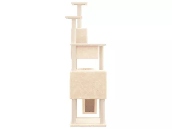 Arbre à chat avec griffoirs en sisal Crème 168 cm