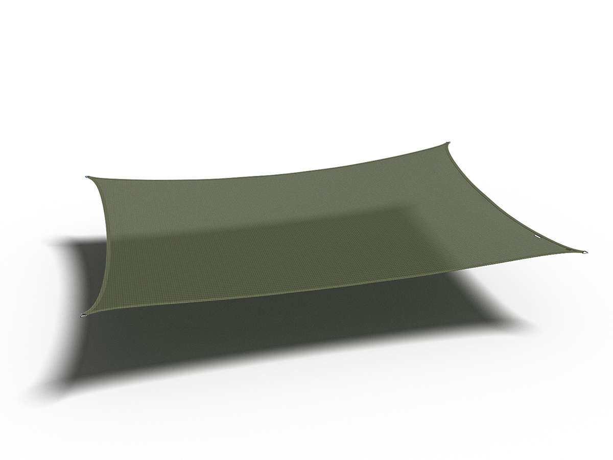 Platinum Coolfit 3x4m rechthoekig schaduwdoek - Olive